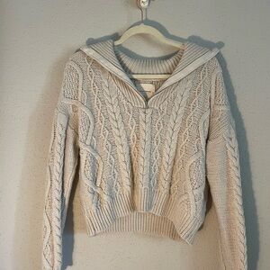 Lucky Brand Cream Cable Knit Sweater